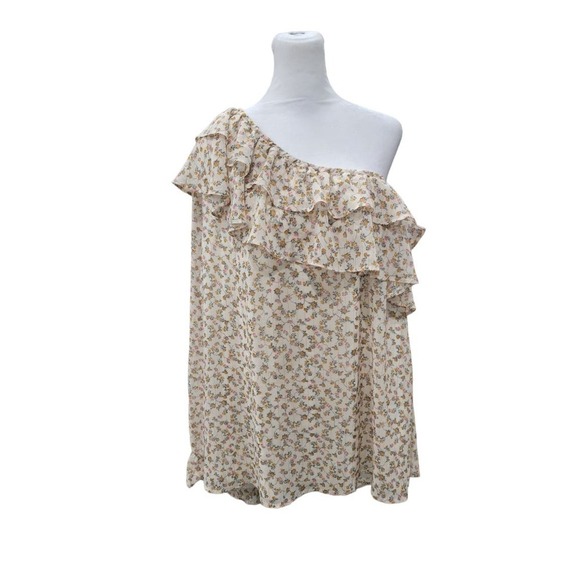 NEW Torrid Women's Floral Print Chiffon Ruffled One Shoulder Top Size 4x - Picture 4 of 11